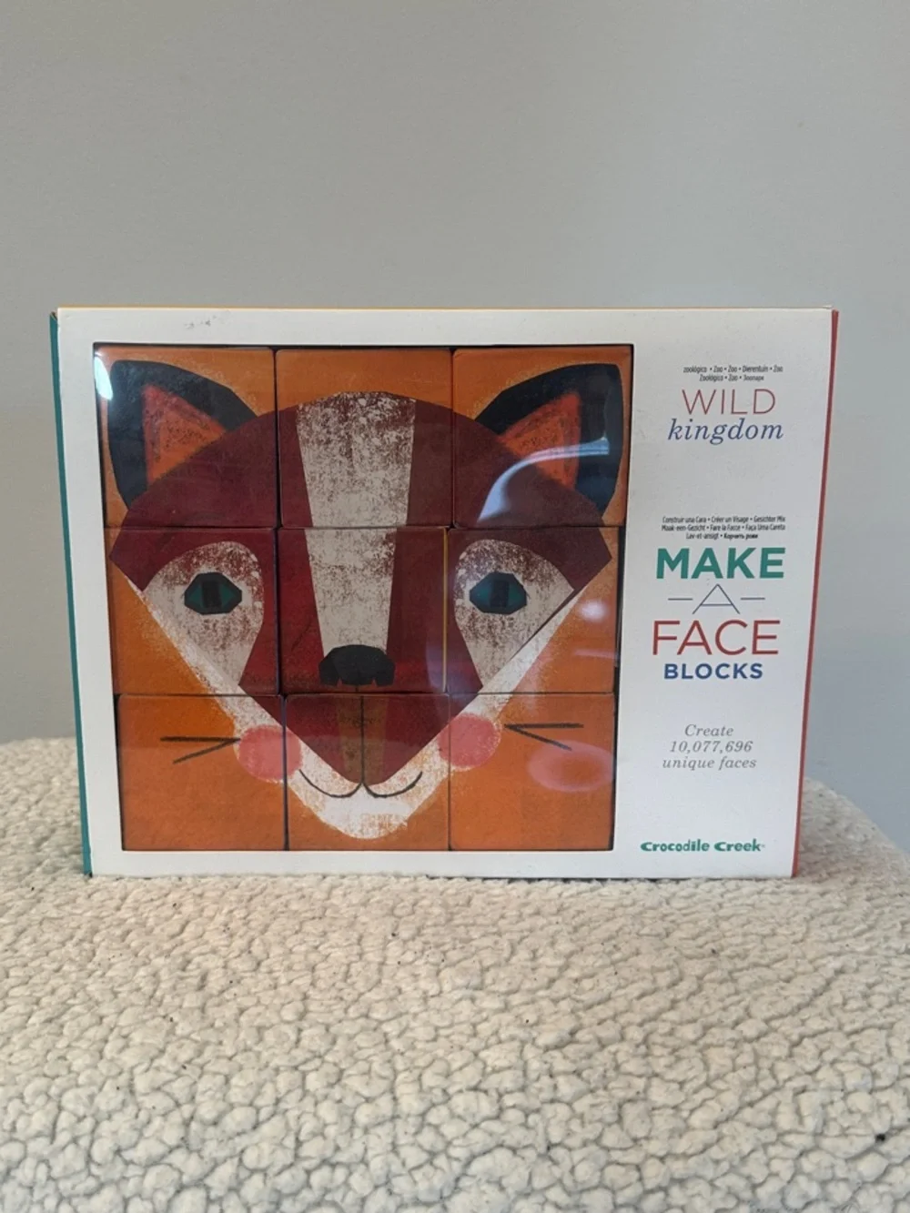 Crocodile Creek Make-A-Face Blocks - Wild Kingdom Design